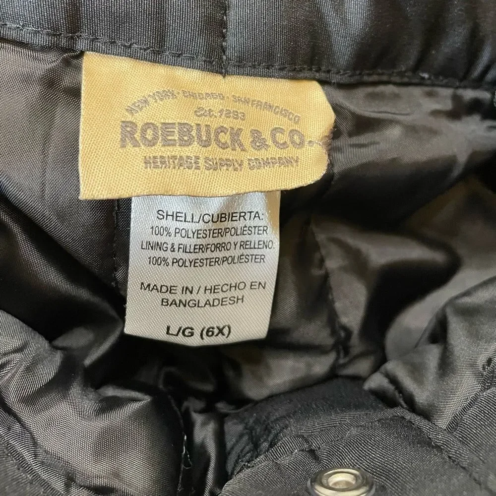 Boys Roebuck & Co. size large(6X) black snow pants